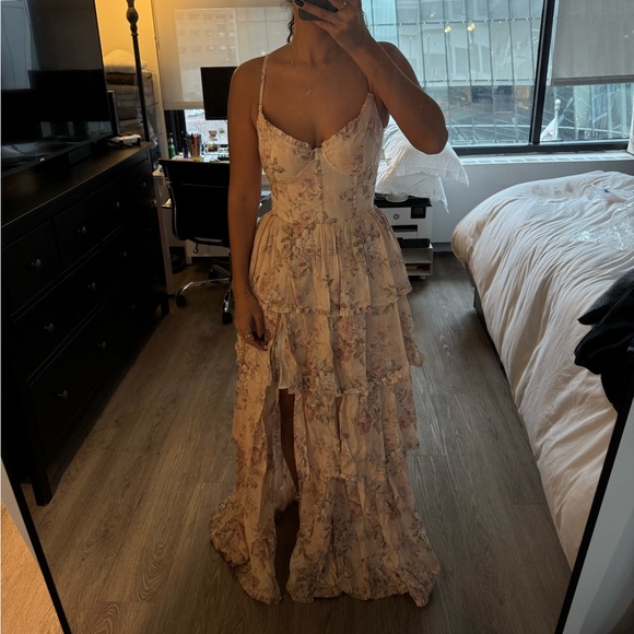 V. Chapman Caterina Dress in Rose. - Picture 3 of 5